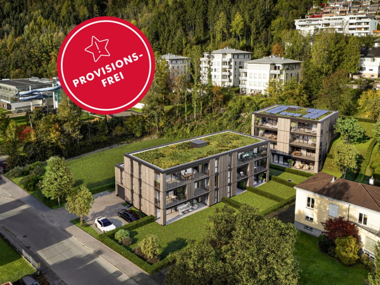 Moderne 3-Zimmer-Dachgeschosswohnung mit Terrasse in grüner Oase