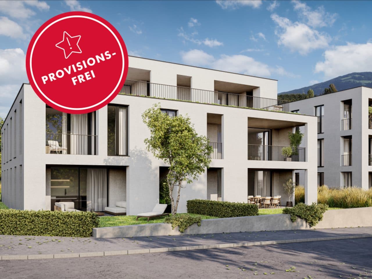 Neue 2-Zimmer-Wohnung mit Terrasse und Tiefgarage in zentraler Lage