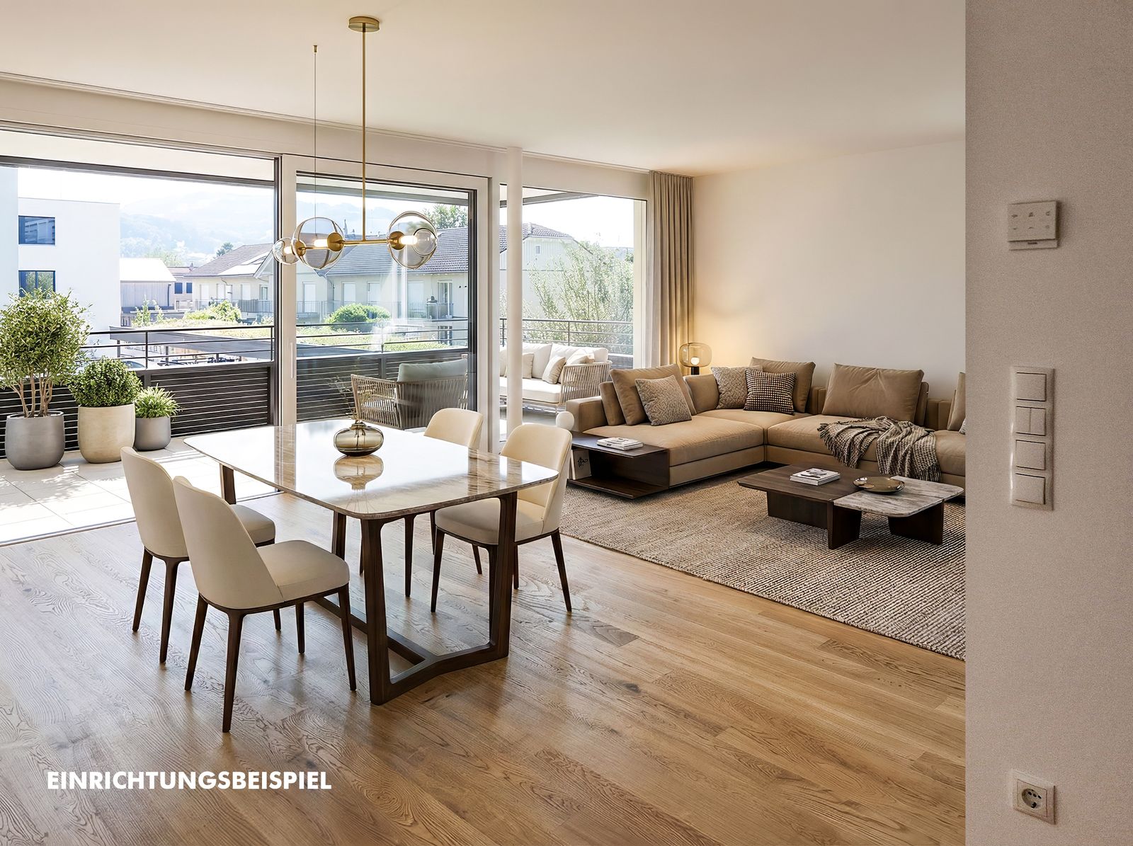 Neubau! Hochwertig ausgestattete 4-Zimmer-Wohnung im Grünen mit großer Süd-West-Terrasse – 2