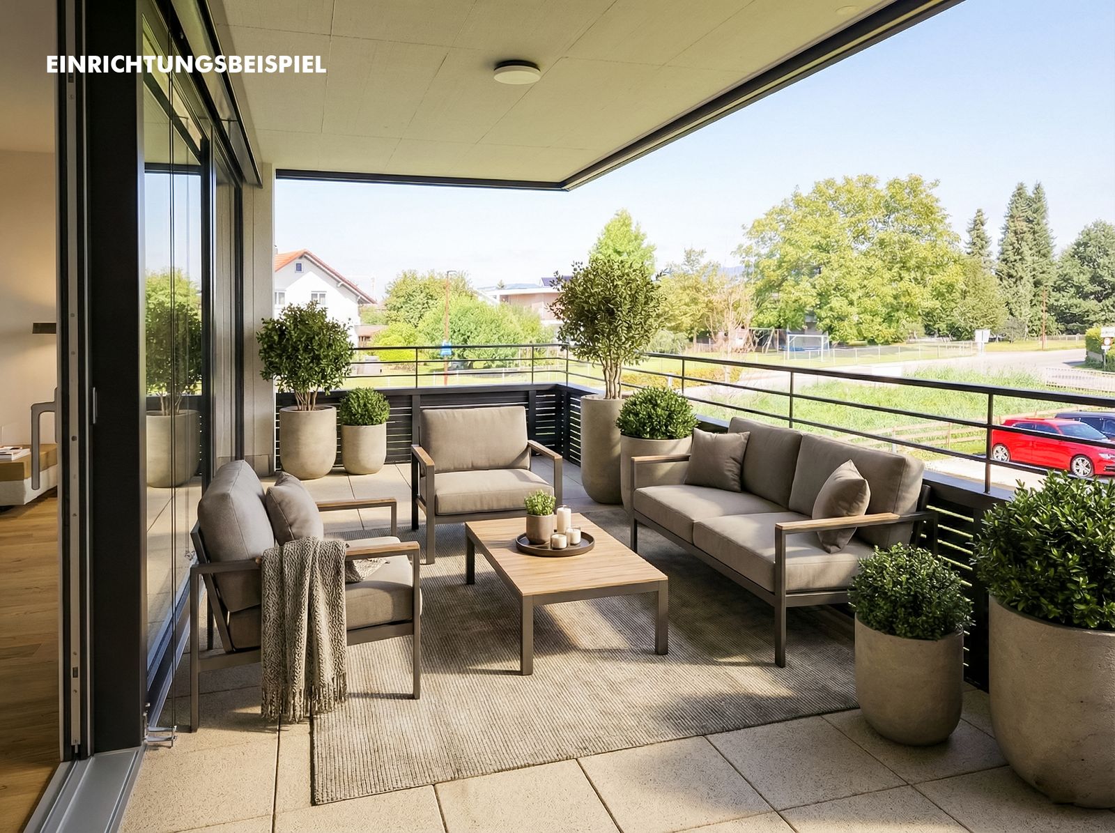 Exklusive Neubauwohnung: 3 Zimmer, hochwertige Ausstattung & große Süd-Ost-Terrasse – 2