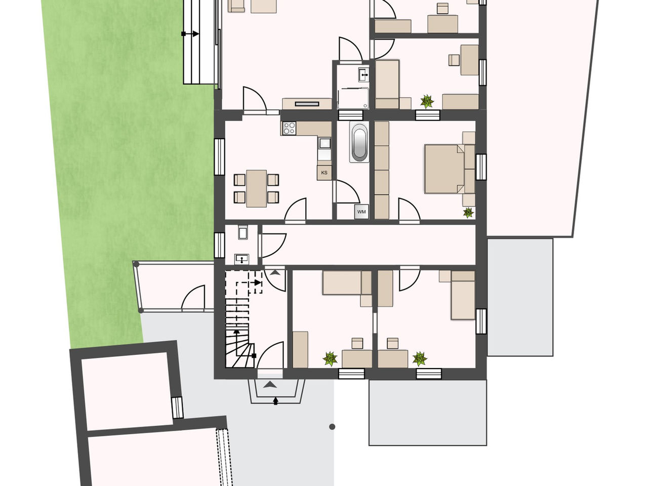 153 m² Wohnfläche & eigener Garten – Geräumige 5-Zimmerwohnung – 15