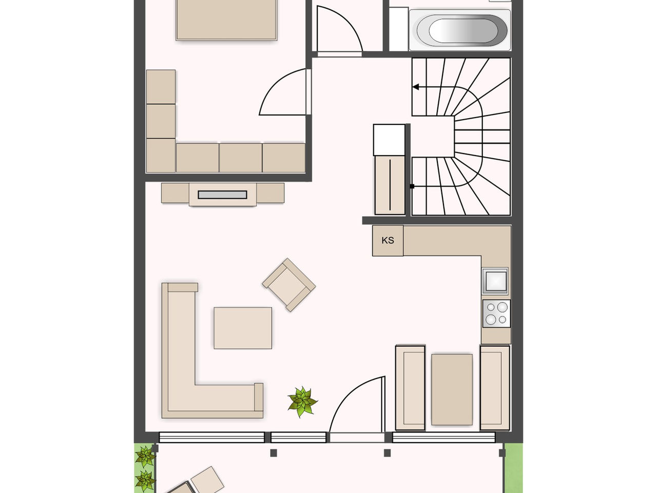3 Zimmerwohnung im Reihenhausstil mit Garten & Garage in guter Lage – 15