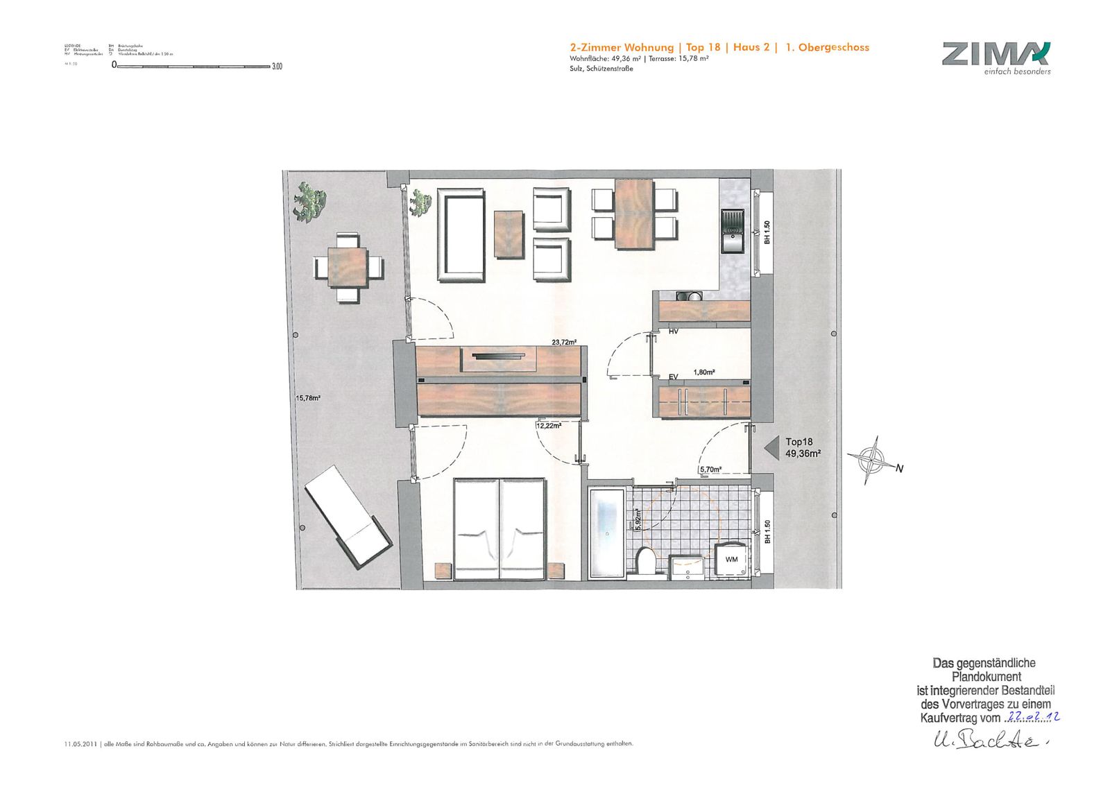 Gemütliche 2-Zimmer-Wohnung mit großer Terrasse in Sulz – 6